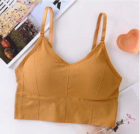Seamless Short Women's Camisole with Removable Padding