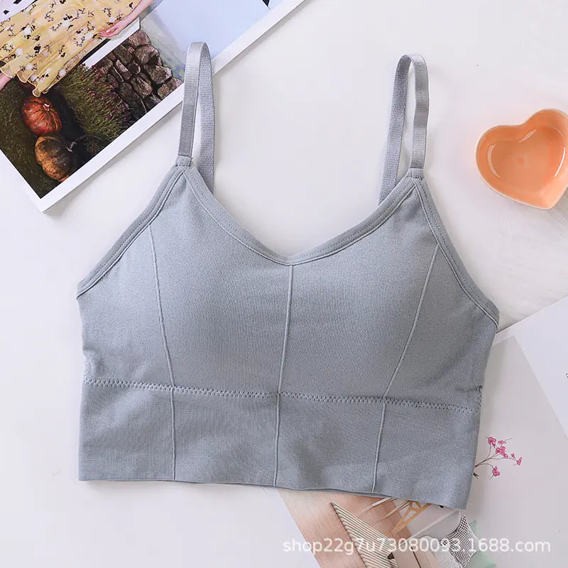 Seamless Short Women's Camisole with Removable Padding