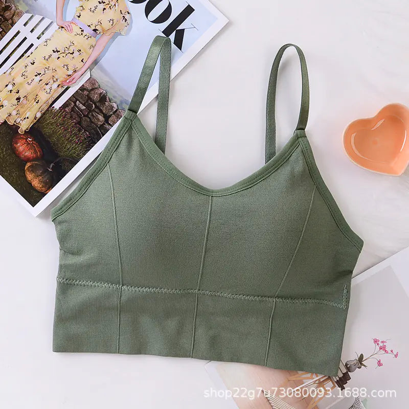 Seamless Short Women's Camisole with Removable Padding