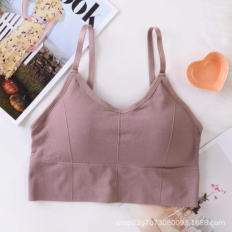 Seamless Short Women's Camisole with Removable Padding