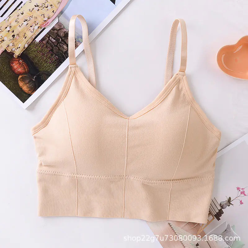 Seamless Short Women's Camisole with Removable Padding